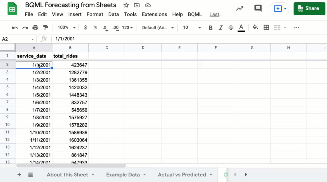 Machine Learning in your Spreadsheets