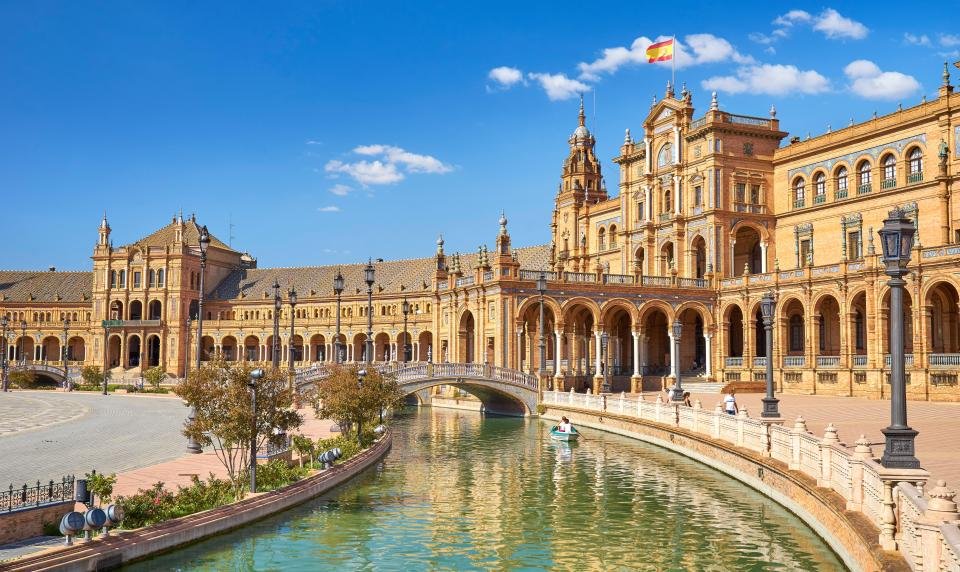 Plaza de España in Seville, Spain.