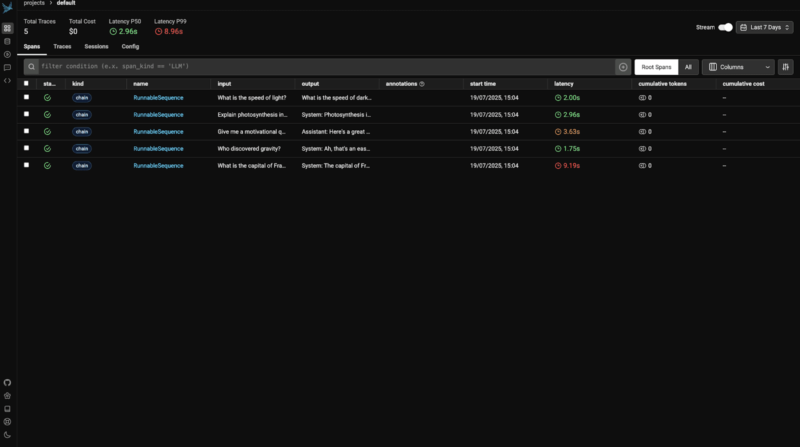 Phoenix dashboard