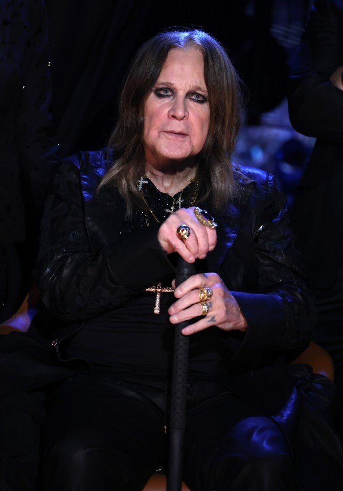 Ozzy Osbourne at the Rock & Roll Hall of Fame induction ceremony.